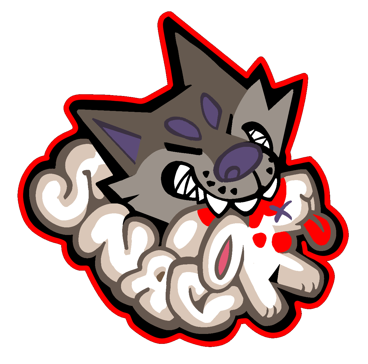 Snack Wolf Sticker