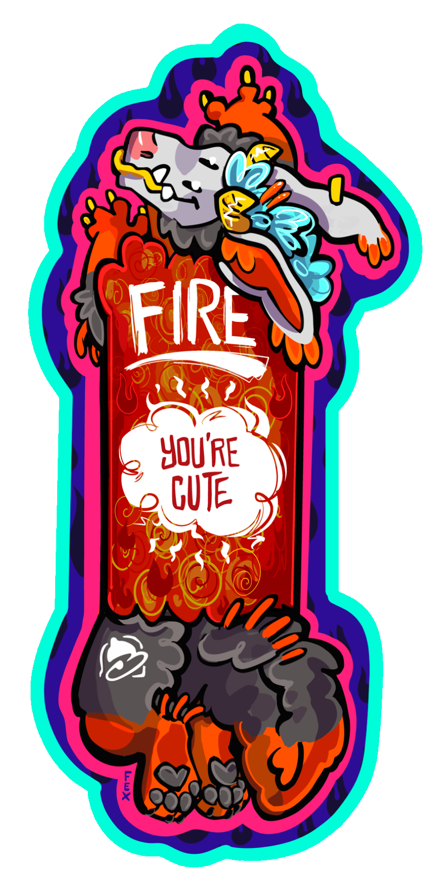 Fire Vinyl Sticker