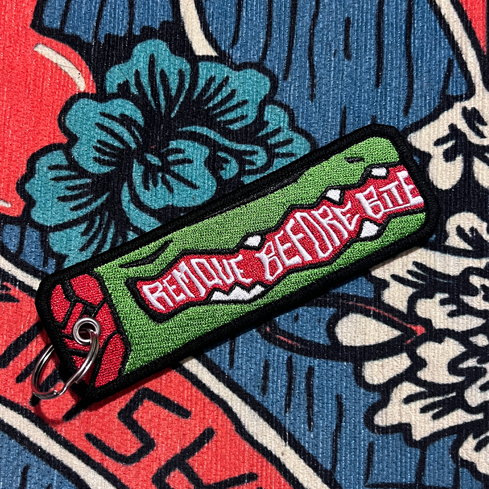 Remove Before Bite Keychain