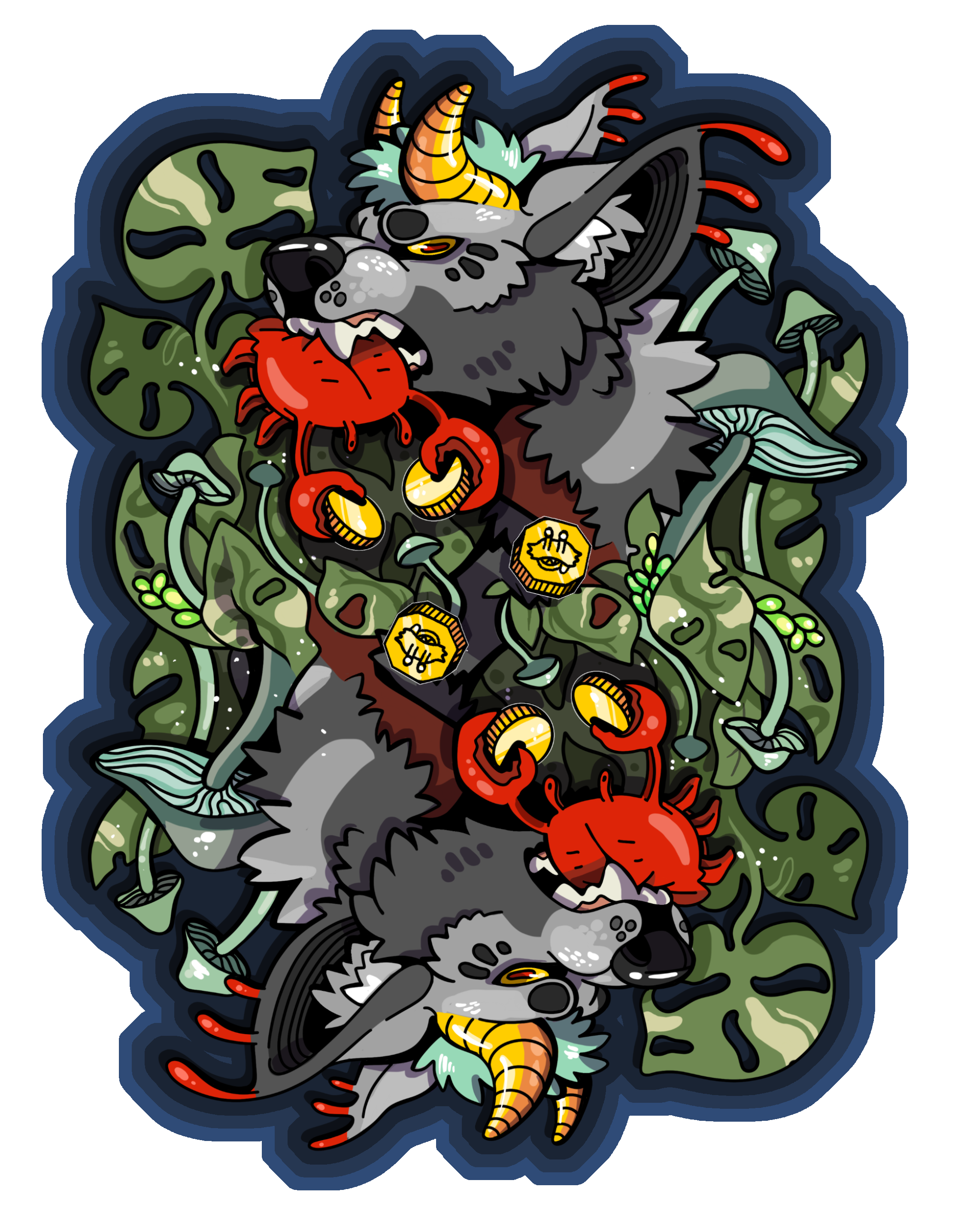 Crab Eater Vinyl Sticker