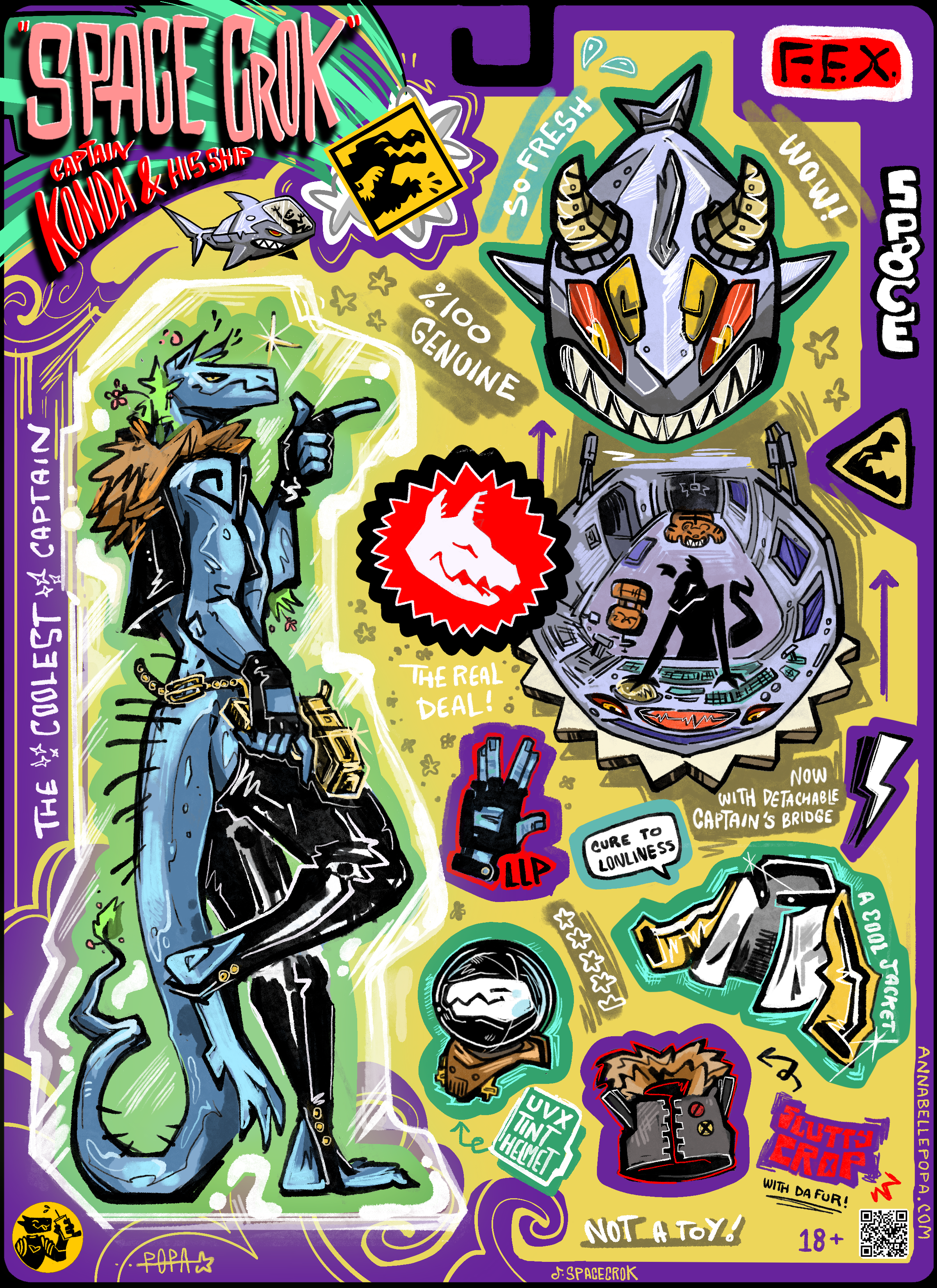 Toy Captain Sticker Sheet