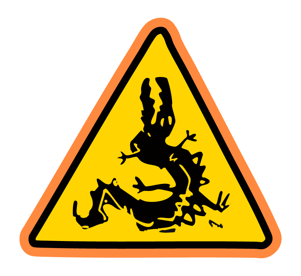 Caution Croc Vinyl Sticker