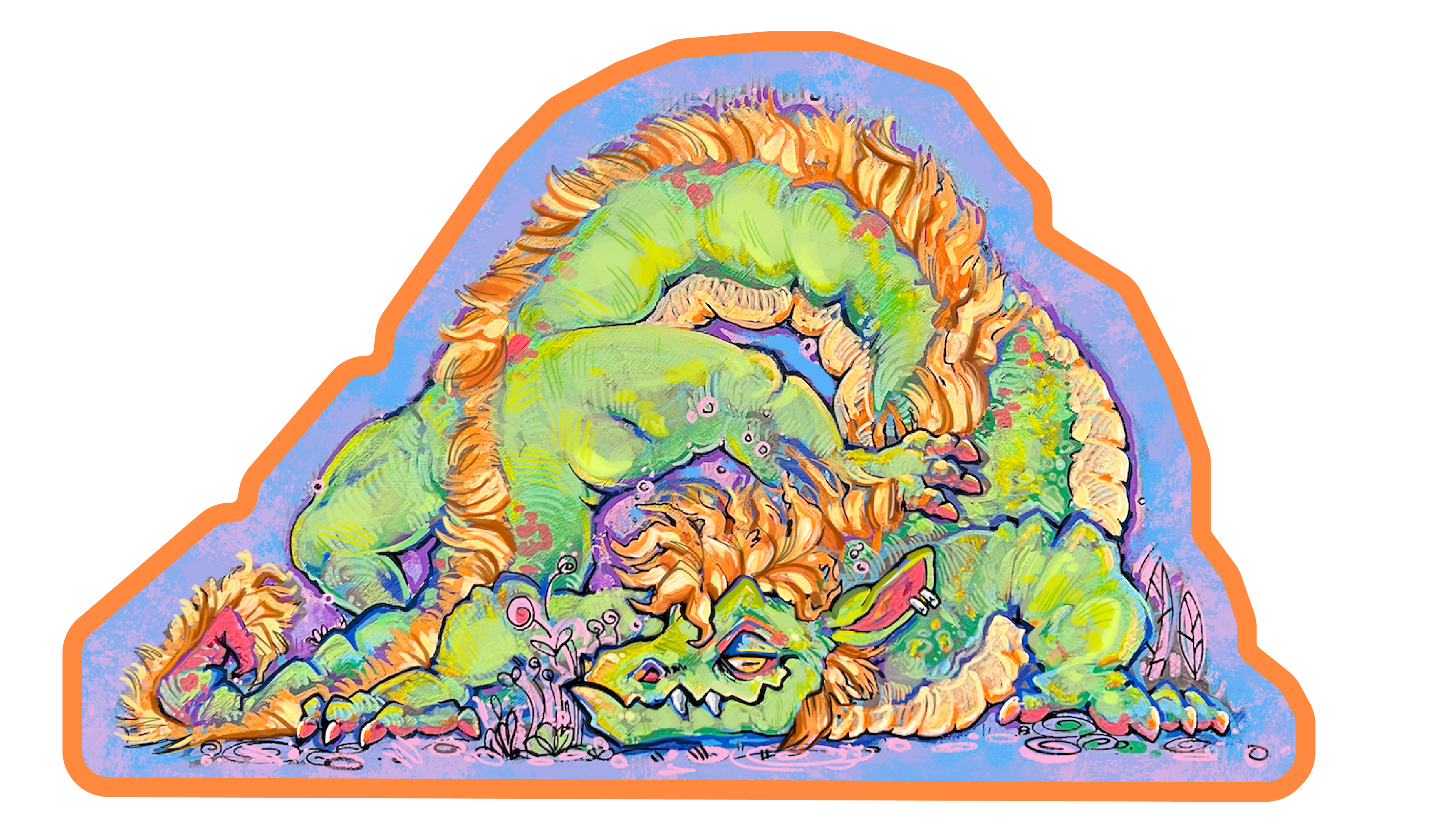 Shamrock Kaiju Sticker